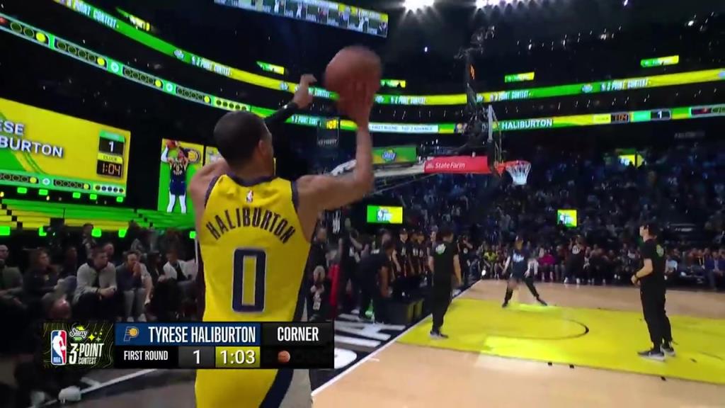 哈利伯顿这投篮姿势是很奇特 但是命中率是真高啊